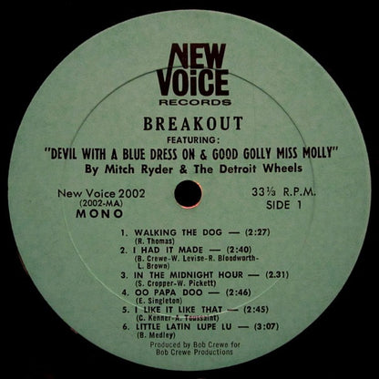 Mitch Ryder And The Detroit Wheels* : Breakout...!!! (LP, Album, Mono, Gre)