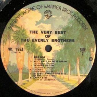 Everly Brothers : The Very Best Of The Everly Brothers (LP, Album, RE, Jac)