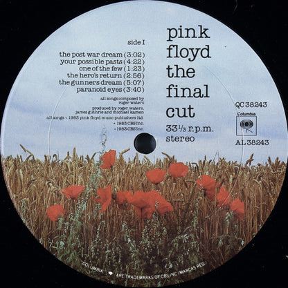 Pink Floyd : The Final Cut (LP, Album, Car)