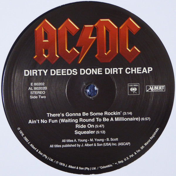 AC/DC : Dirty Deeds Done Dirt Cheap (LP, Album, RE, RM, 180)