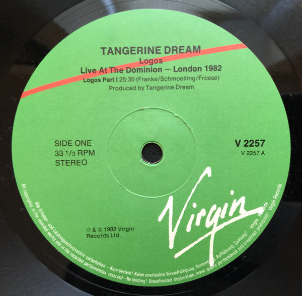 Tangerine Dream : Logos Live (LP, Album)