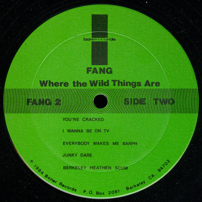 Fang (2) : Where The Wild Things Are (LP, RE)