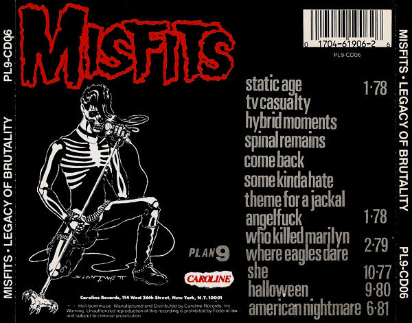 Misfits : Legacy Of Brutality  (CD, Album)