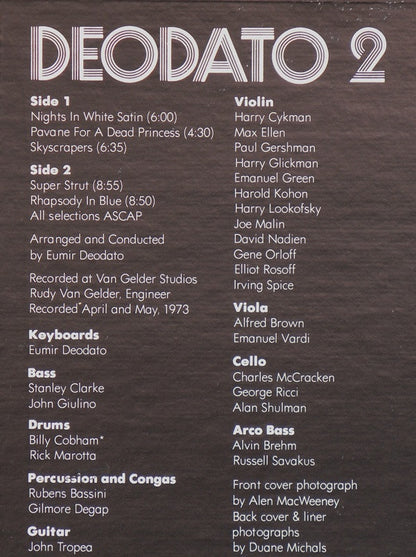 Deodato* : Deodato 2 (LP, Album, Uni)
