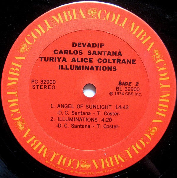 Devadip Carlos Santana* & Turiya Alice Coltrane* : Illuminations (LP, Album, Pit)