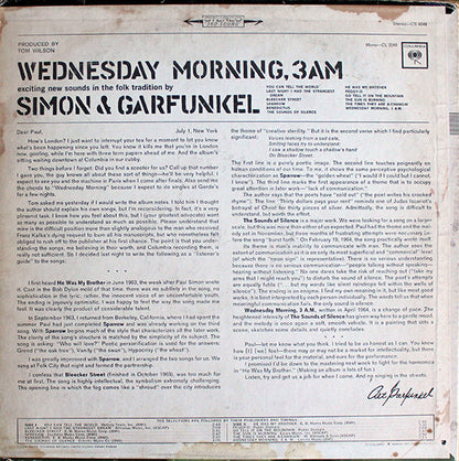 Simon & Garfunkel : Wednesday Morning, 3 A.M. (LP, Album, RE, Pit)