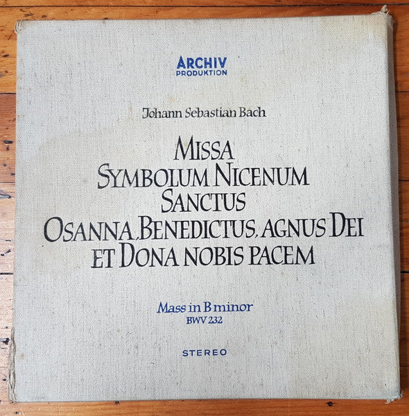 Johann Sebastian Bach - Karl Richter : Missa Symbolum Nicenum Sanctus Osanna, Benedictus, Agnus Dei Et Dona Nobis Pacem (Mass in B minor) BWV 232 (3xLP + Box)