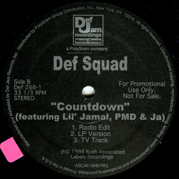 Def Squad : Countdown / The Game (12", Promo)