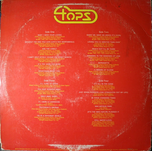 The Four Tops* : The Best Of The Four Tops (2xLP, Comp, Ind)