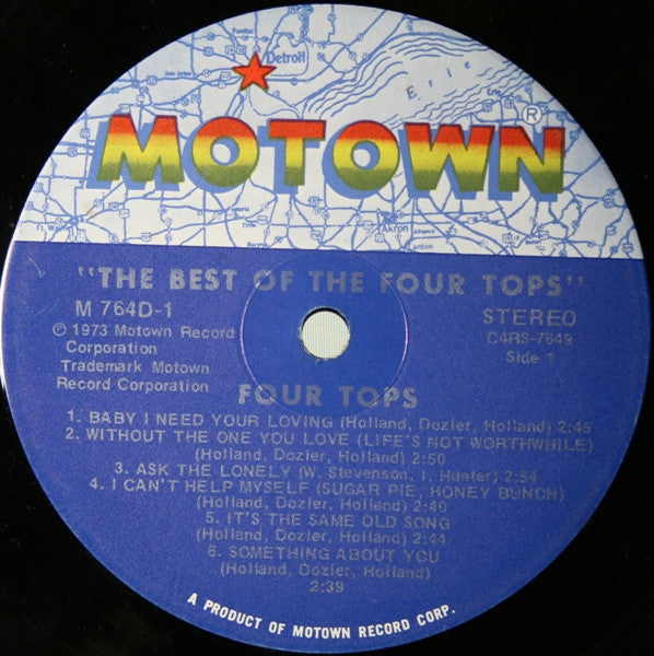 The Four Tops* : The Best Of The Four Tops (2xLP, Comp, Ind)
