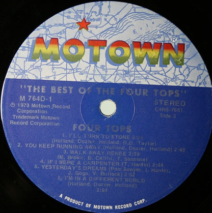 The Four Tops* : The Best Of The Four Tops (2xLP, Comp, Ind)