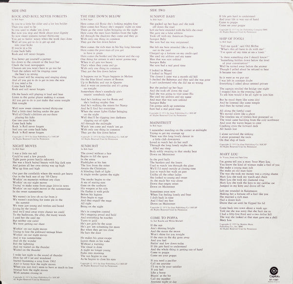 Bob Seger & The Silver Bullet Band* : Night Moves (LP, Album, Win)