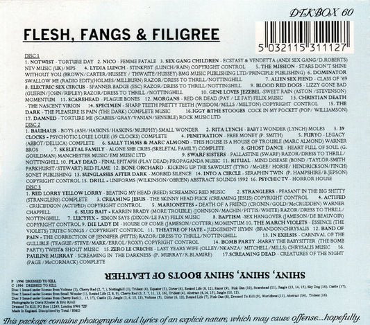 Various : Flesh, Fangs & Filigree (3xCD, Comp + Box, Comp)