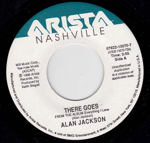 Alan Jackson (2) : There Goes (7", Single)