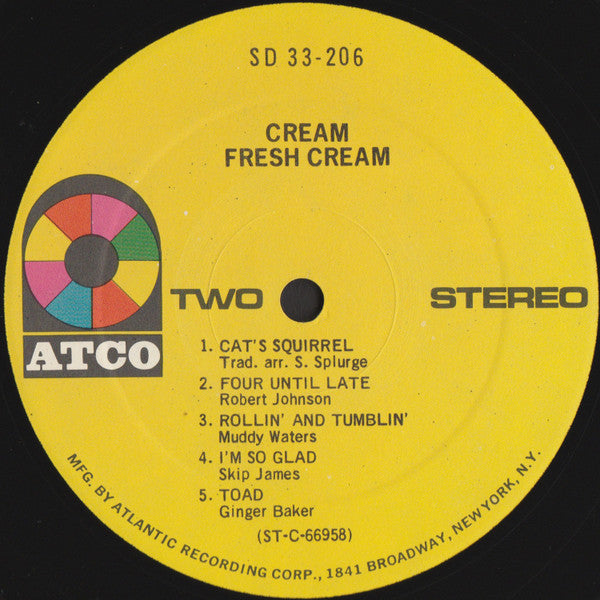 Cream (2) : Fresh Cream (LP, Album, RE, Pit)