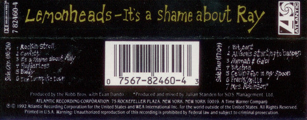 Lemonheads* : It's A Shame About Ray (Cass, Album)