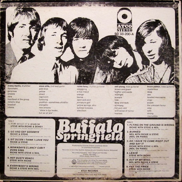 Buffalo Springfield : Buffalo Springfield (LP, Album, RP, PR)