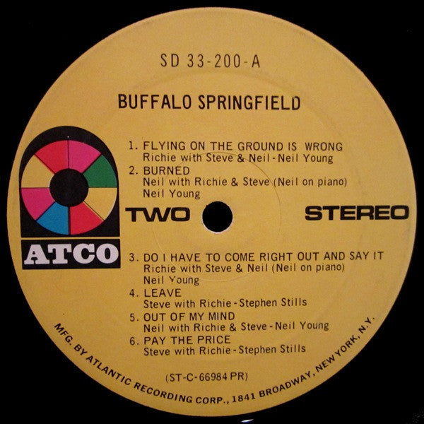 Buffalo Springfield : Buffalo Springfield (LP, Album, RP, PR)