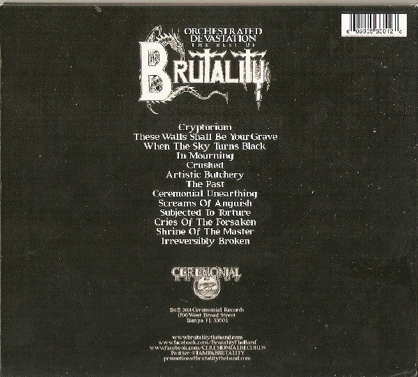 Brutality : Orchestrated Devastation: The Best Of Brutality (CD, Comp, Dig)