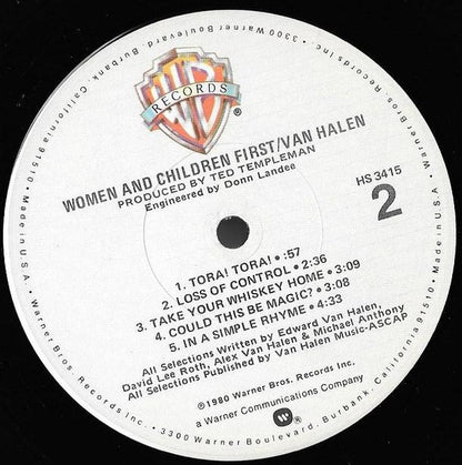 Van Halen : Women And Children First (LP, Album, Win)