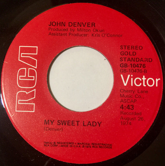 John Denver : Thank God I'm A Country Boy (7", RE)