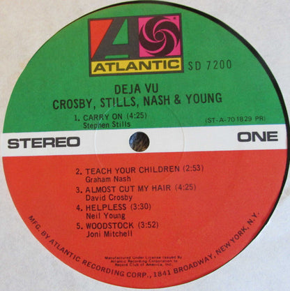 Crosby, Stills, Nash & Young : Déjà Vu (LP, Album, Club, Pre)