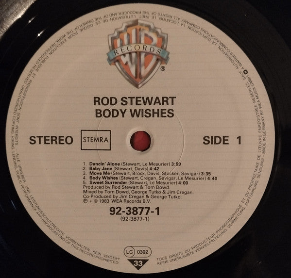 Rod Stewart : Body Wishes (LP, Album)
