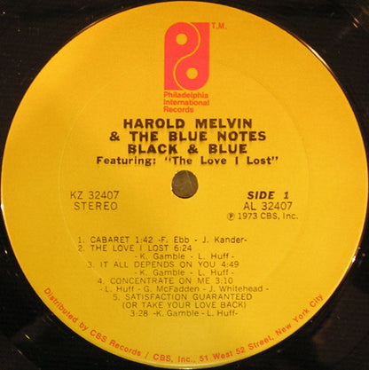 Harold Melvin & The Blue Notes* : Black & Blue Featuring: The Love I Lost (LP, Album, Pit)
