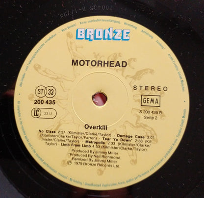 Motörhead : Overkill (LP, Album, RP)