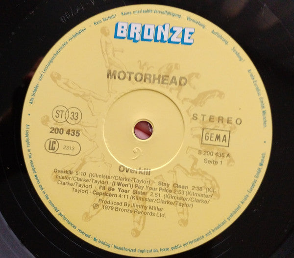 Motörhead : Overkill (LP, Album, RP)