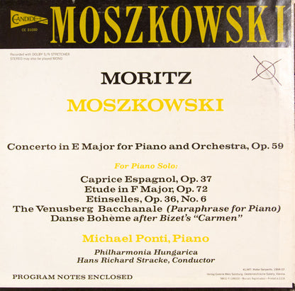 Moritz Moszkowski : Piano Concerto In E Major (LP)