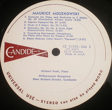 Moritz Moszkowski : Piano Concerto In E Major (LP)