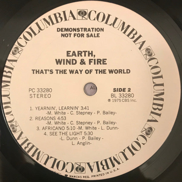 Earth, Wind & Fire : That's The Way Of The World (LP, Album, Promo, Ter)