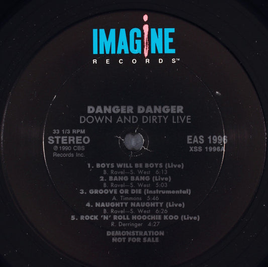 Danger Danger : Down And Dirty Live! (12", S/Sided, EP, Promo)