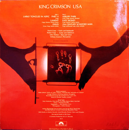 King Crimson : USA (LP, Album, RE)