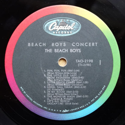 The Beach Boys : Concert (LP, Album, Mono, Scr)