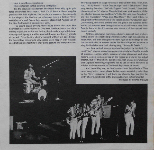 The Beach Boys : Concert (LP, Album, Mono, Scr)