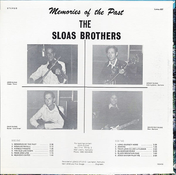 The Sloas Brothers : Memories Of The Past (LP, Album)