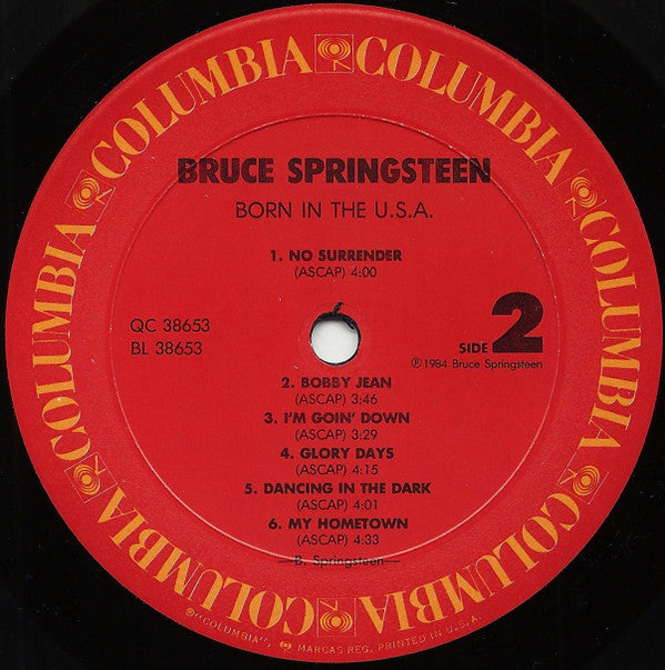 Bruce Springsteen : Born In The U.S.A. (LP, Album, Pit)