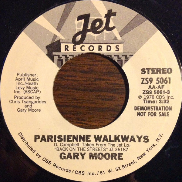 Gary Moore : Parisienne Walkways (7", Promo)