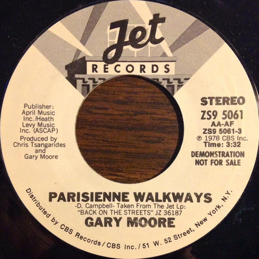 Gary Moore : Parisienne Walkways (7", Promo)