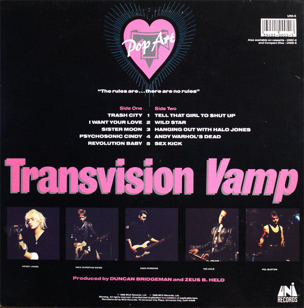 Transvision Vamp : Pop Art (LP, Album)