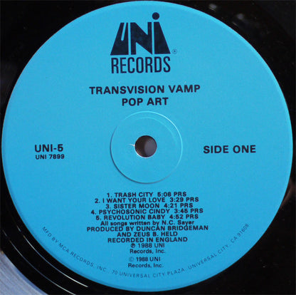 Transvision Vamp : Pop Art (LP, Album)