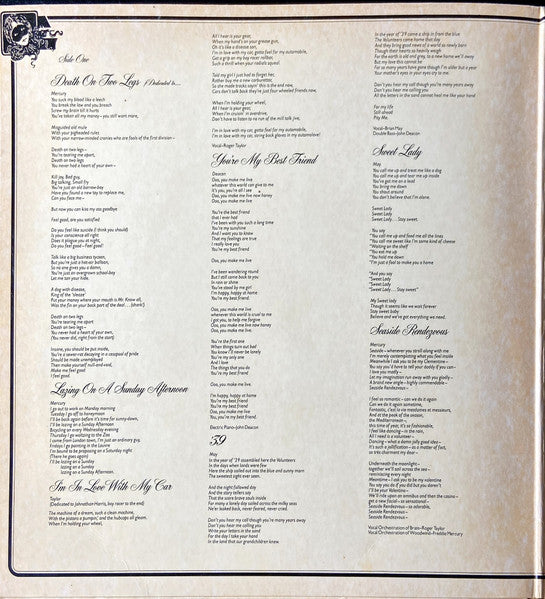 Queen : A Night At The Opera (LP, Album, SP )