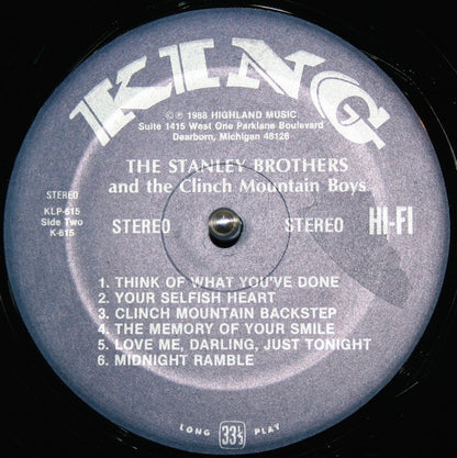 Stanley Brothers* And The Clinch Mountain Boys : Stanley Brothers And The Clinch Mountain Boys (LP, Album, RE)