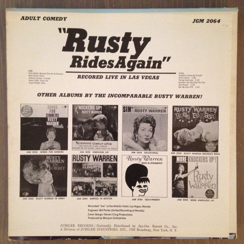 Rusty Warren : Rusty Rides Again (LP)