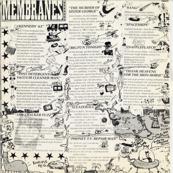 Membranes* : Songs Of Love And Fury (LP, Album)