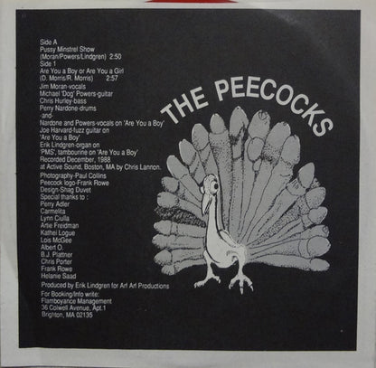The Peecocks : Pussy Minstrel Show/Are You A Boy Or Are You A Girl (7", Single, Red)
