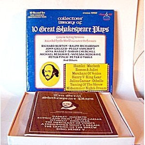 William Shakespeare : Collectors' Library Of 10 Great Shakespeare Plays (10xLP + Box)