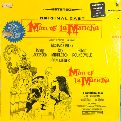 Original Cast*, Richard Kiley, Joan Diener, Irving Jacobson, Robert Rounseville, Ray Middleton : Man Of La Mancha (LP, RE)